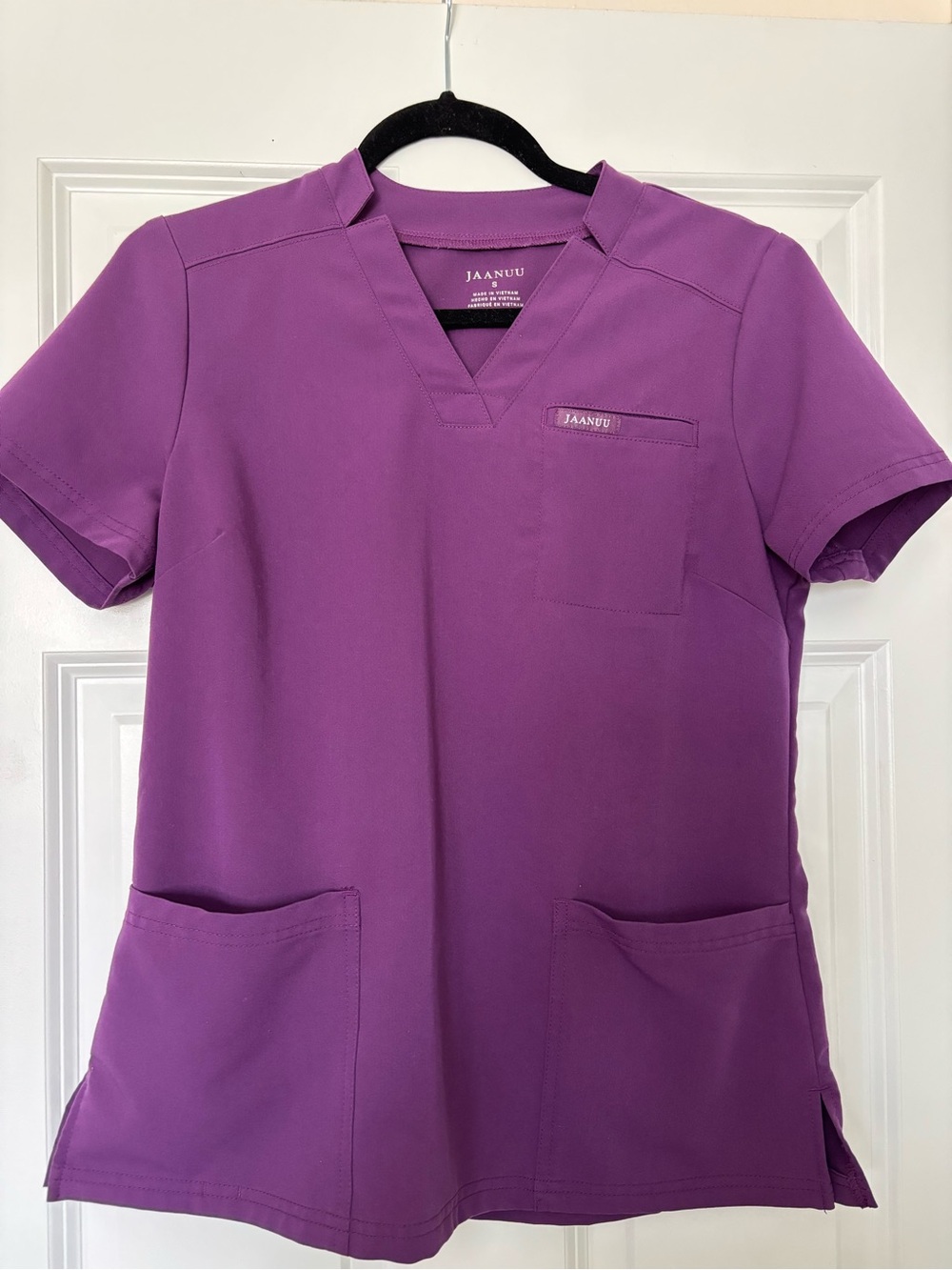Jaanuu Purple V-Neck Scrub Top